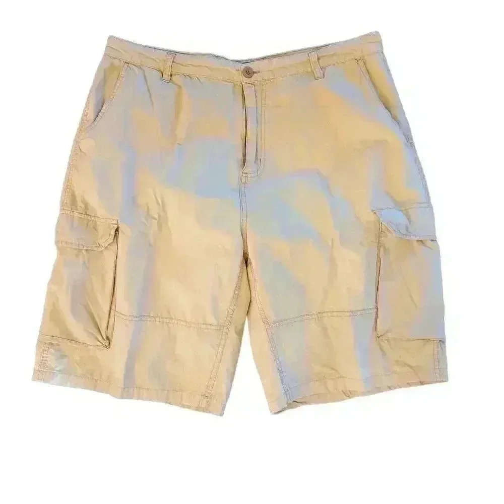 Beverly Hills Polo Club Men's Ivory Cotton Cargo Shorts